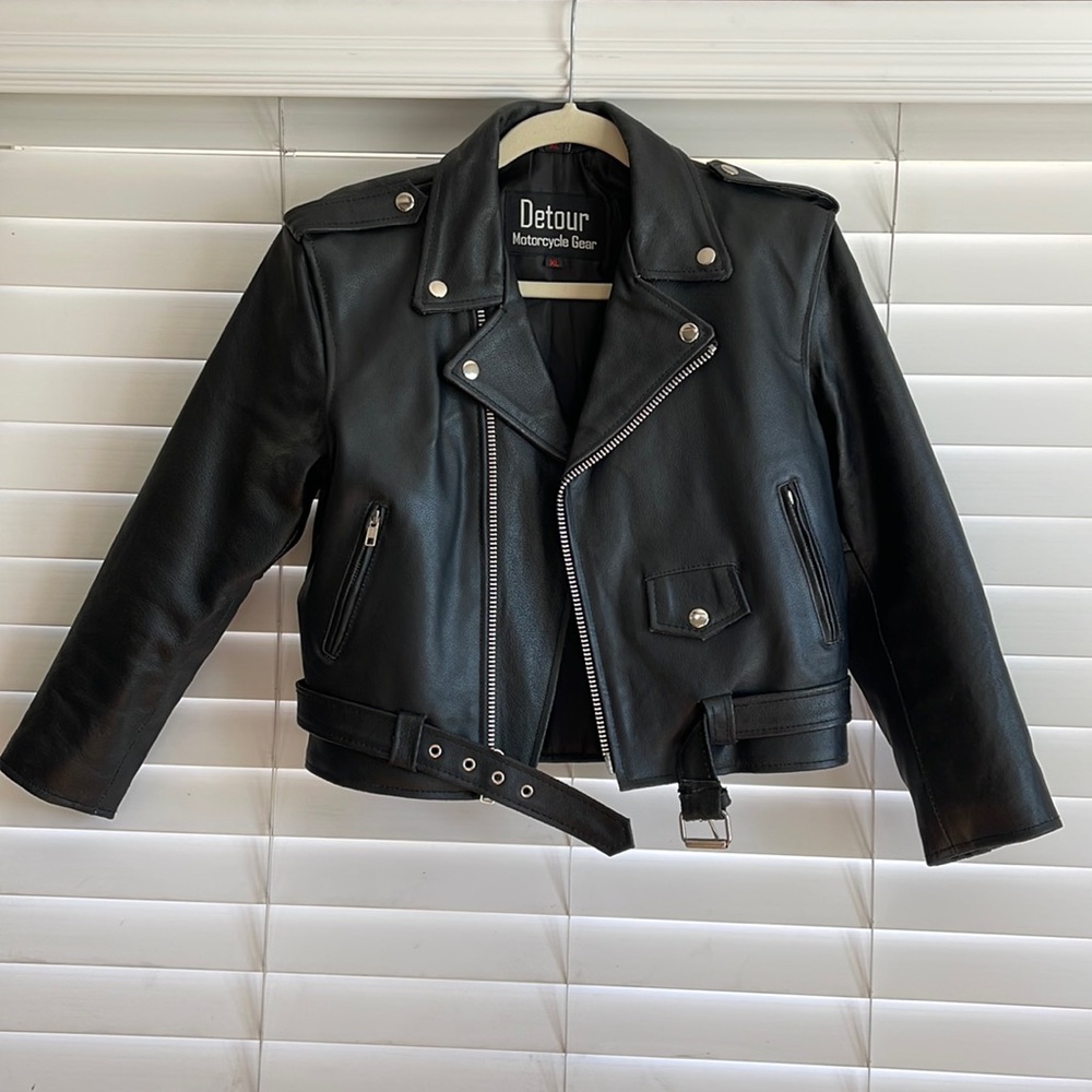 Big Kid Leather Moto Jacket